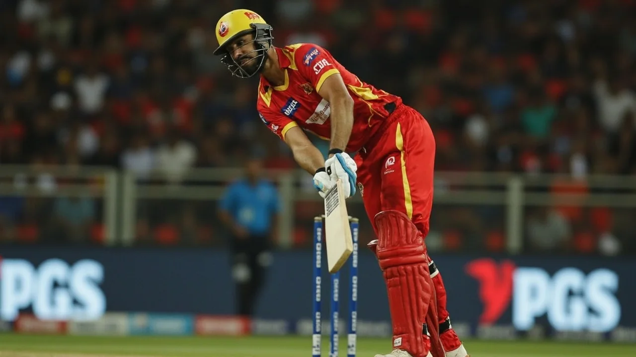 Tight sideline frame of a top-order batsman pulling through the leg side during a day-night Indian Premier League fixture, the kind of shot that defined Shreyas Iyer's run in 2025
