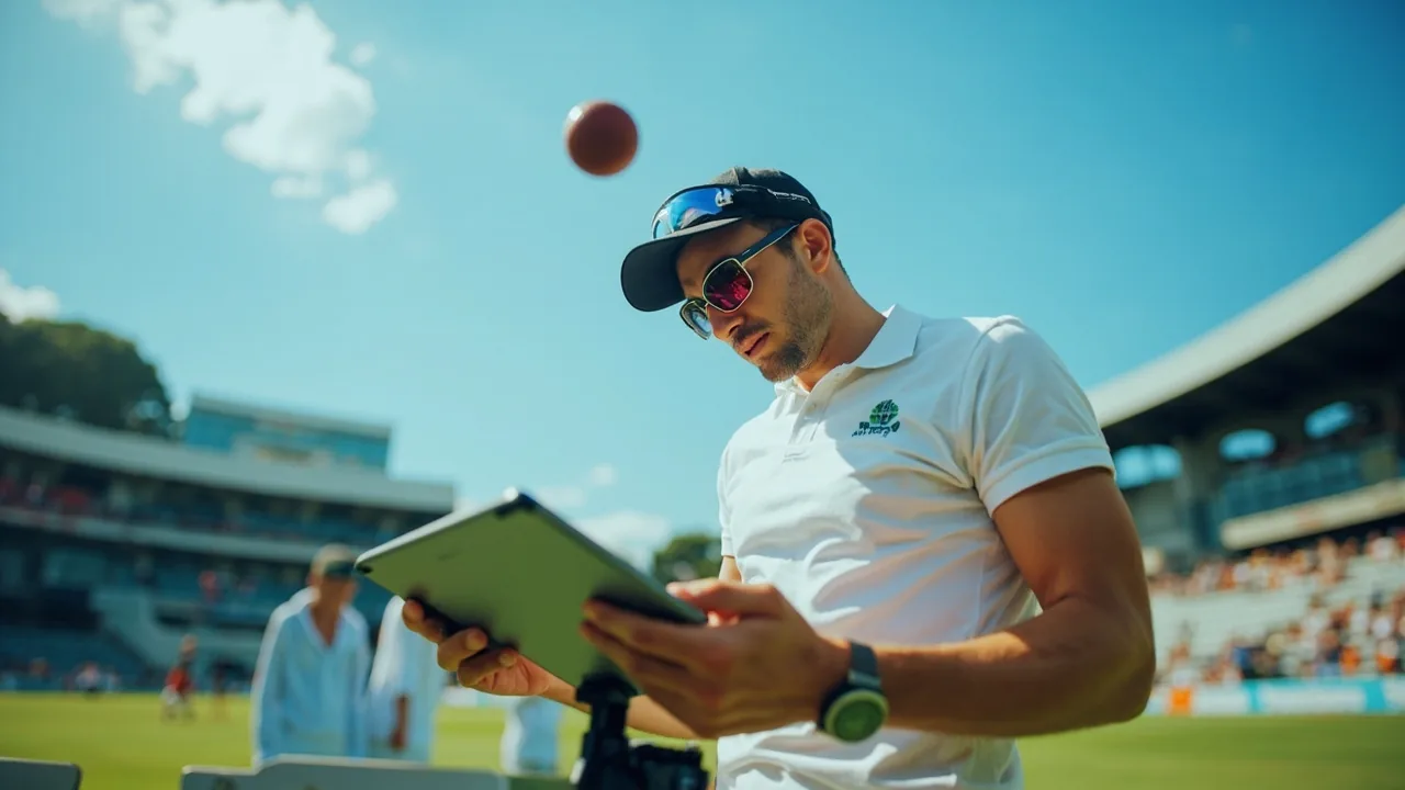 CricGuru fantasy cricket pitch-side analyst reviewing IPL 2026 match prediction data